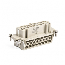 Контактная вставка 16 PIN (16+PE), розетка UTL-HE-016-F - Официальный саит UTL