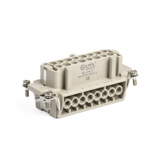 Контактная вставка 16 PIN (16+1PE), розетка UTL-HE-016-F - Официальный саит UTL