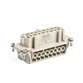 Контактная вставка 16 PIN (16+PE), розетка UTL-HE-016-F (17-32) - Официальный саит UTL